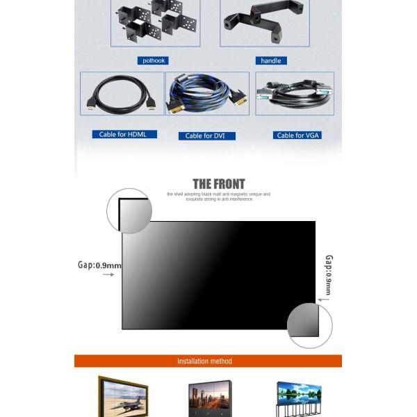 Метал стена заднего Синьяге цифров раковины видео- 55 экран крытое 1920С1080П панели 2*2 дюйма