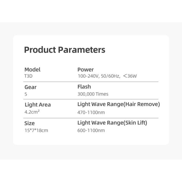 18cm Long 300000 Flashes 470nm Laser Hair Removal Handset