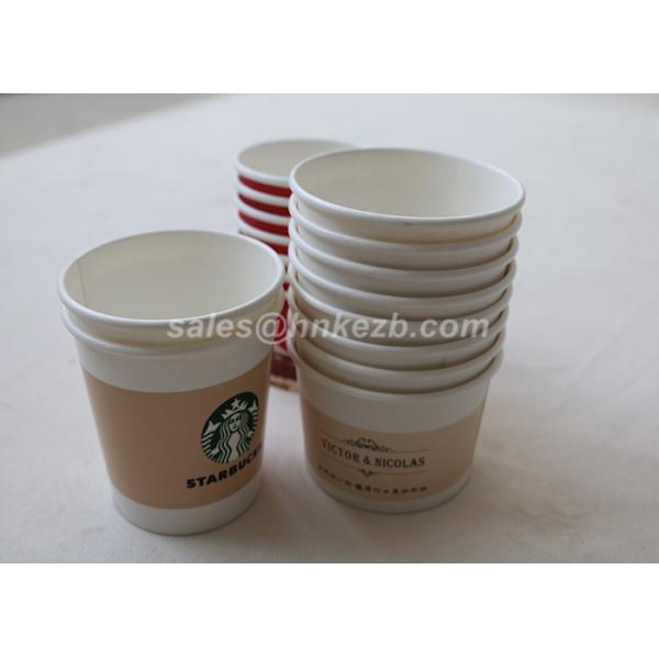 Custom Printed Disposable Ice Cream Cups , Paper Ice Cream Bowls With Lids