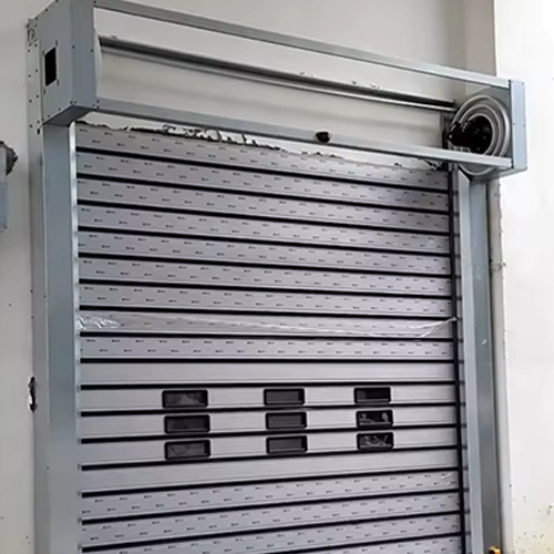 Full View High Speed Aluminum Spiral Roll Up Shutter Door For Metal Processing Plants