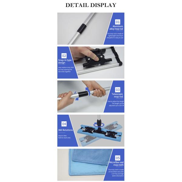 Промышленная комната ESD плоская чистая Mops статическое ткани Mop Microfiber анти-