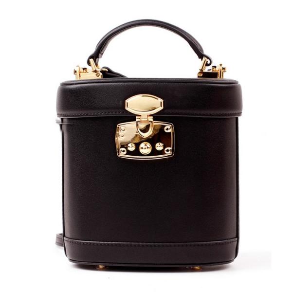 Simple wild retro leather bucket bag leather shoulder bag diagonal female