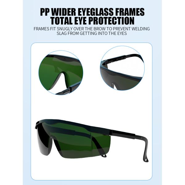 Professional 8 Degree Gray Eyewear Protective Eyes Helmets Weld Goggles Welding Glasses for Welder
