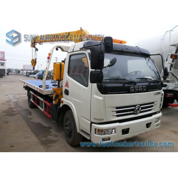 Dongfeng Small 5 Ton Flatbed Tow Truck Crane Mounted Truck 4X2