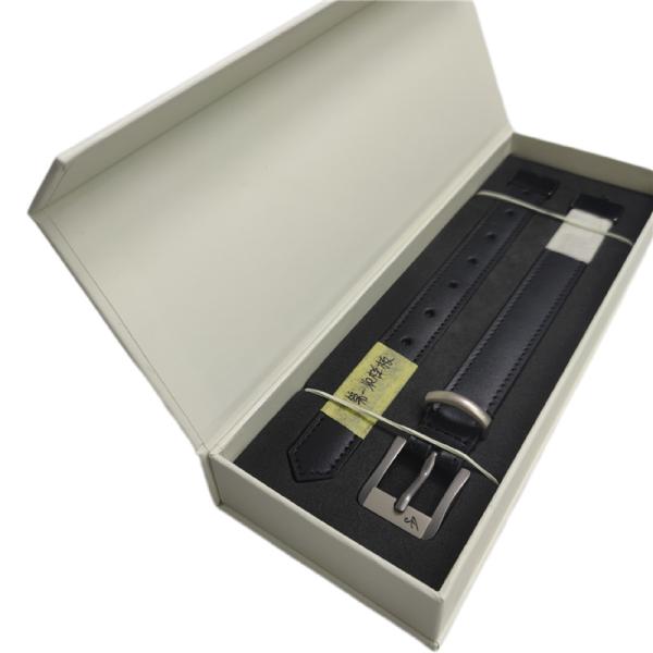 Простая элегантная настройка логотипа черный часы ремень коробка упаковка бумажная коробка