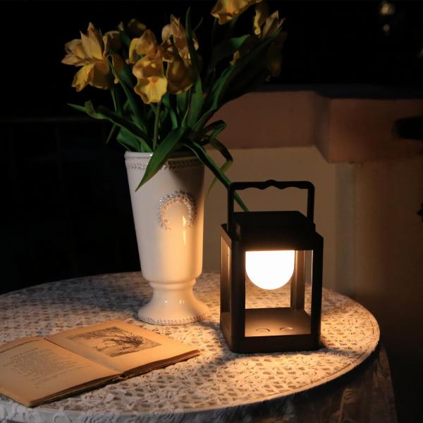 Solar Table Lamp 10 RGB Color Changing Lights Portable Rechargeable Solar Lantern Waterproof 2-