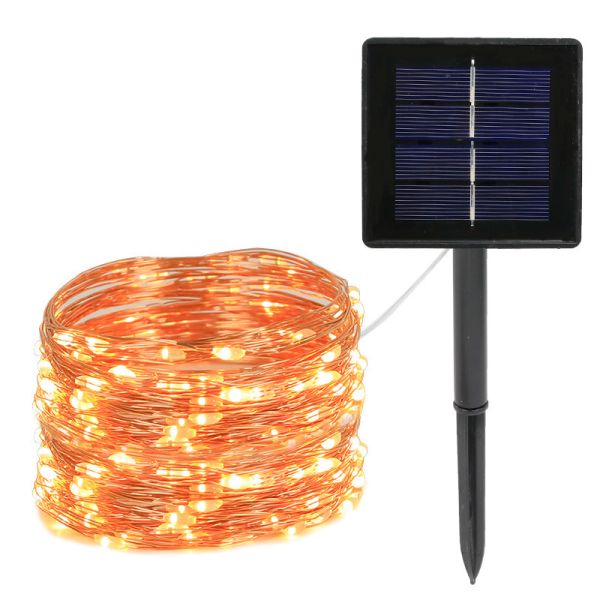 Guirlande lumineuse solaire à LED avec batterie Ni-MH 1000mA, capacité de 2000mAh et options 100LED / 200LED pour la décoration festive
