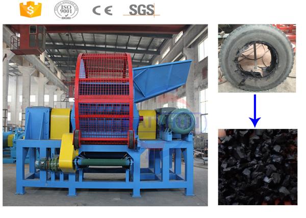 Hot sale !!! Big capacity used tire rubber crusher machine manufacturer with CE