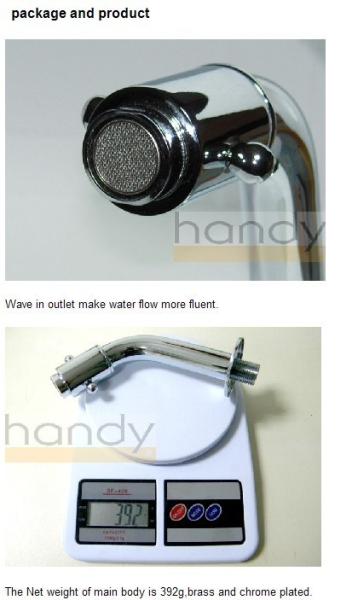 Wall Mounted Brass Kitchen Sink Water Faucet Taps with Single Hole