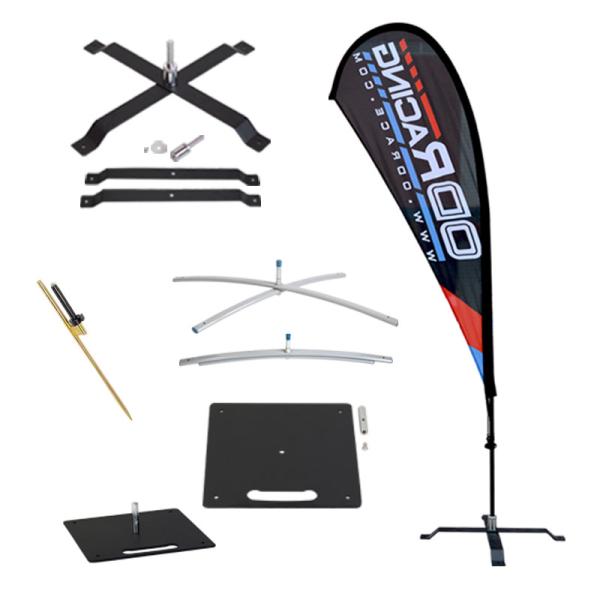 Knitted Polyester CMYK Outdoor Banner Flags For Promotional Business Advertising