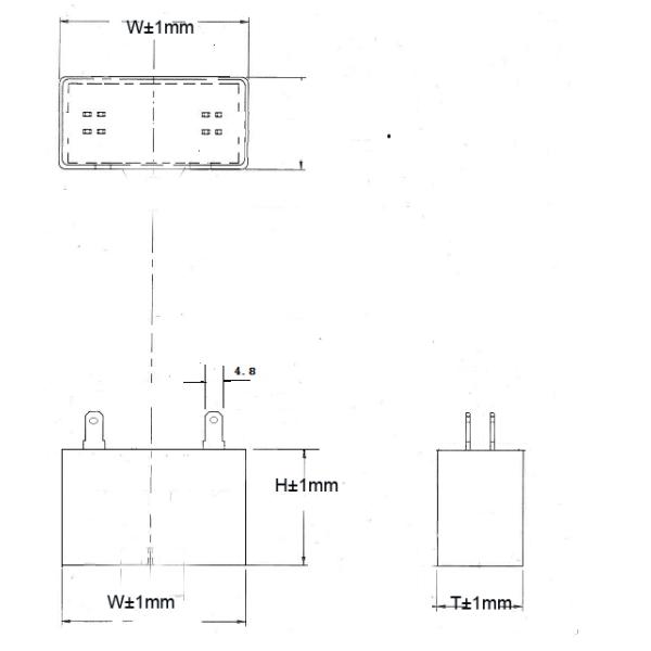 Metallized Polypropylene Film Capacitor CBB61 For 250VAC AC Motor Running