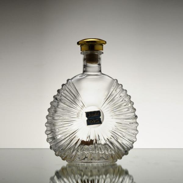 XO/Brandy/Whiskey/Vodka Crystal White Glass Bottle with Decal Surface Handling