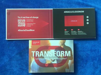 Cardboard Video Screen Brochure 4.3 Inch Hard Cover With USB Port