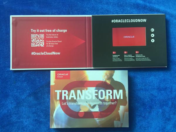 Cardboard Video Screen Brochure 4.3 Inch Hard Cover With USB Port