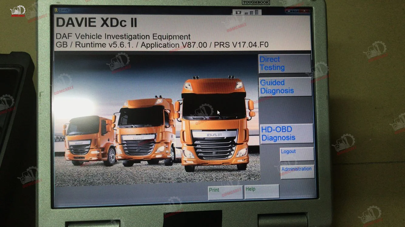 Тяжелая работа для DAF Davie 5.6.1 Диагностический инструмент для DAF VCI-560 MUX Truck Диагностический сканерный инструмент с ноутбуком CF31