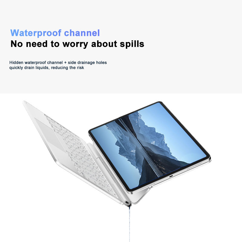Wholesale 7 Color-RGB Backlit Keys Waterproof Magnetic Keyboard Case with Multi-Touch Trackpad for for iPad Pro 13