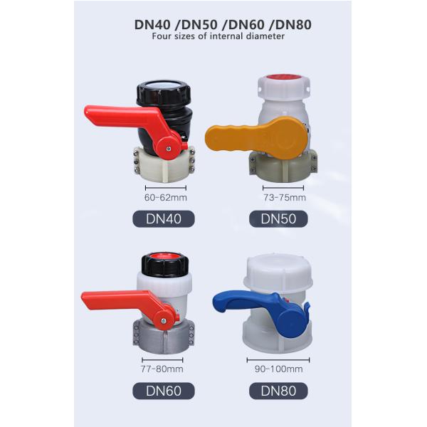 HDPE Body Material DN80 Butterfly Valve perfect for UMETASS Food Grade IBC Tank 100MM