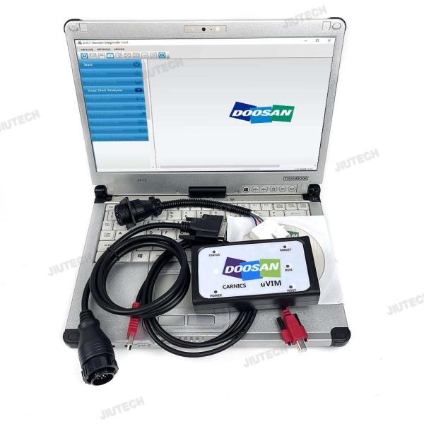 Pour Doosan uVIM outil de diagnostic Excavateur chariot élévateur moteur détection de défaut Scanner Interface DDT CARNICS et CF C2 ordinateur portable