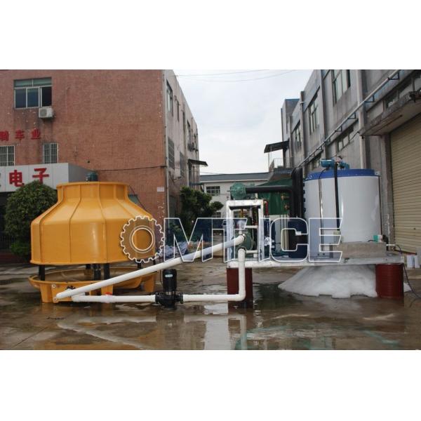 8ton Flake Ice Maker Machine For Fishes Storage with Compressor Bitzer