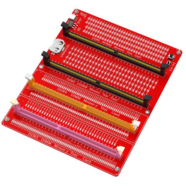 3 en 1 Combo DDR3/4/5 RDIMM/UDIMM Testeur de mémoire Ordinateur de bureau Carte de test de mémoire DDR3/4/5 Avec indicateurs LED
