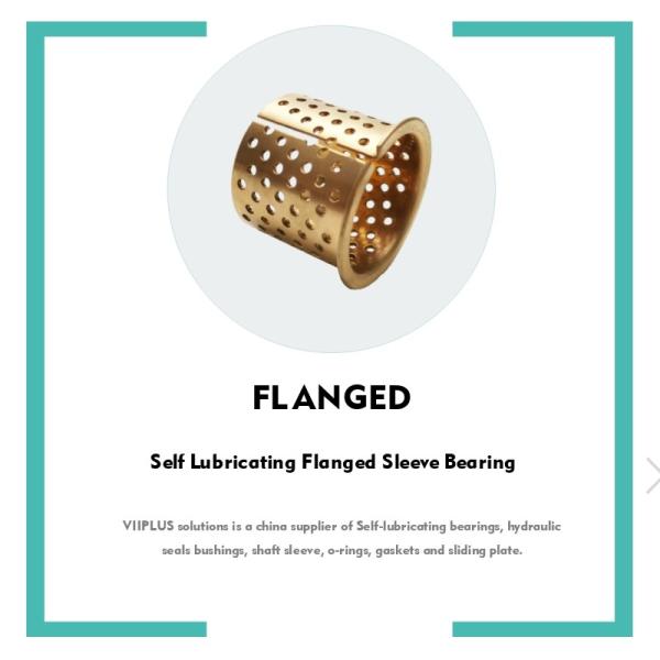 Wrapped Bronze Bushing,  Flanged Size lubrication pockets