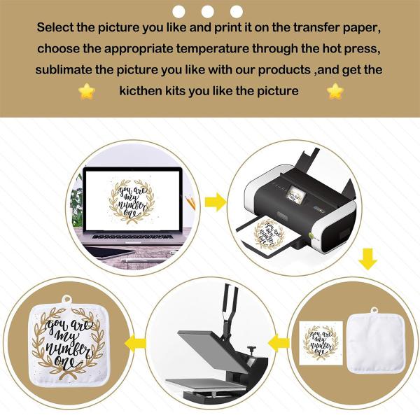 DIY Customized Sublimation Heat Insulated Pad For Kitchen Pot Holders For Sublimation