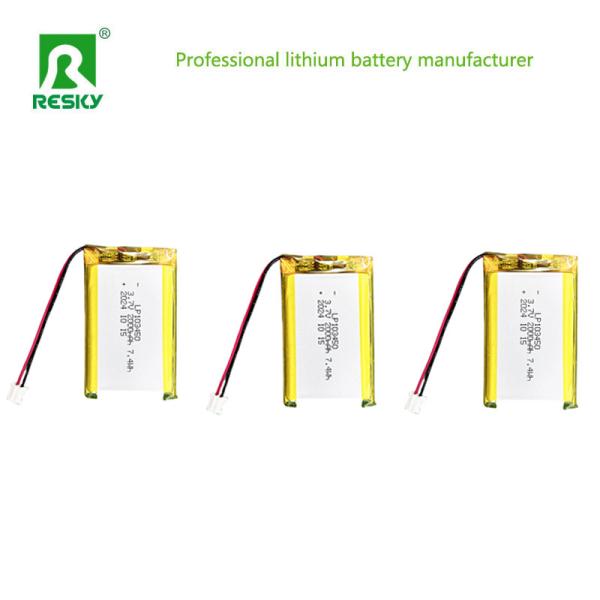 Prismatic Lithium Polymer Battery Pack 103450 3.7V 1800mAh 2000mAh For Heated Gloves