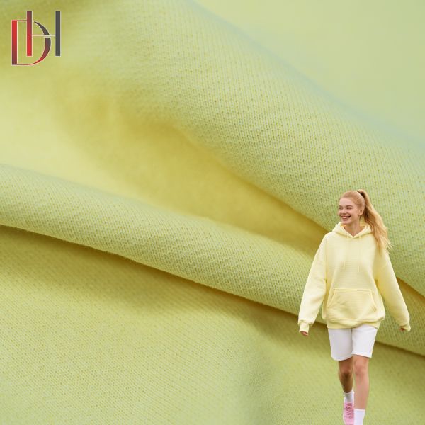 100% Cotton Hoodie Fabric 410gsm Heavyweight Organic Fabric