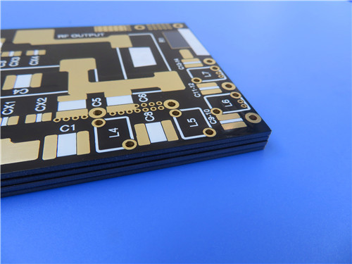 TLX-8 PTFE Fiberglass Laminate PCB – 0.85mm, Pure Gold Finish, 5/7 mil Trace, and IPC-Class-2 for RF Applications
