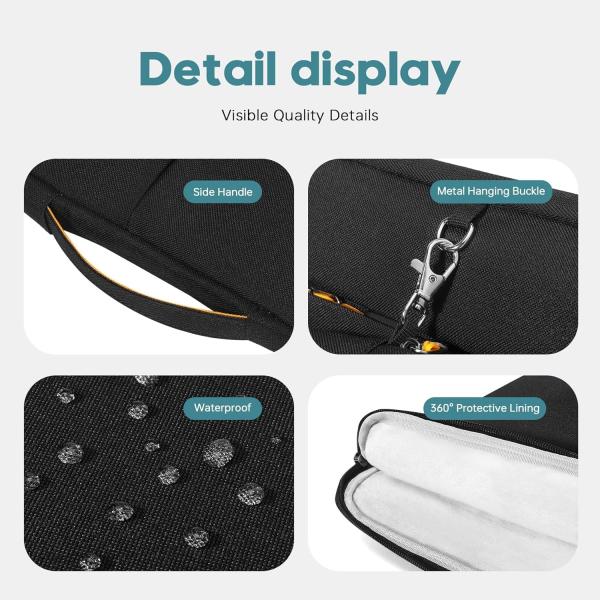 Подходит для MacBook Pro 13-14 дюймов, переработанный ПЭТ ноутбук чемодан с ручкой и аксессуарный карман