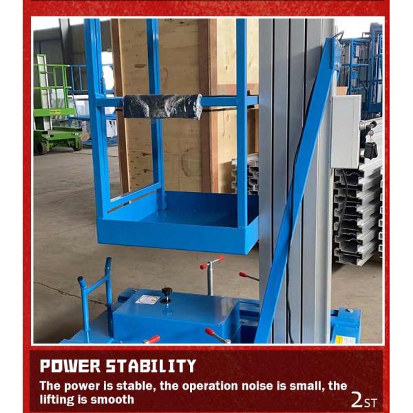 6m - 10m Portable Residential One Man Lift Aluminum Alloy Single Mast Lifting Work Platform