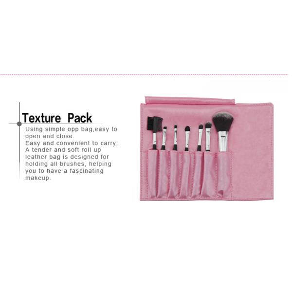 Mineral Makeup Brush Set 200g Red PU Leather Bag Copper Ferrule