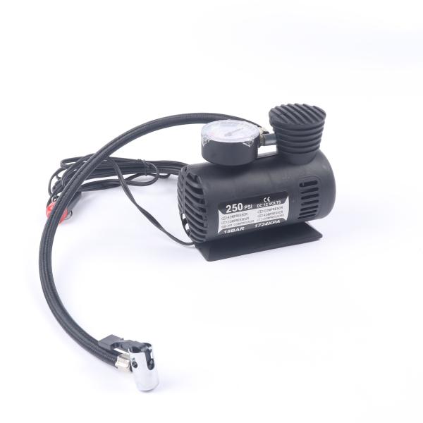 Compact 12V Car Tyre Inflator with 50cm Air Hose and Portable Digital Air Compressor
