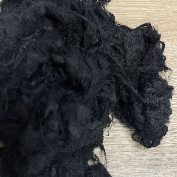 Premium 1.56D×38mm Black Viscose Staple Fiber with Ultra Soft Texture and High Color Fastness for Home Textiles