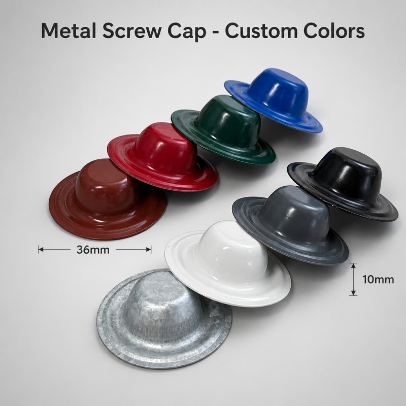 Galvalume Steel 35mm Roof Screw Cover Caps In Corrugated Waterproof Roofing Screws