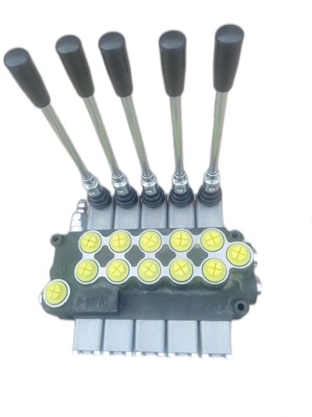 Industrial 5 Way Hydraulic Valve Manual Operated Directional Control Valve