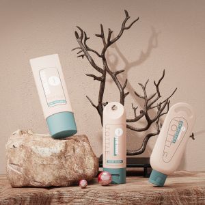 garrafa personalizada de cabeça para baixo do Sanitizer da mão do PE 60ml com