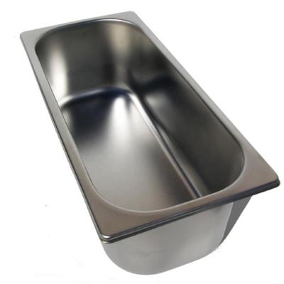 Stainless Steel 202 Gelato Ice Cream Pan for Ice Cream Freezer