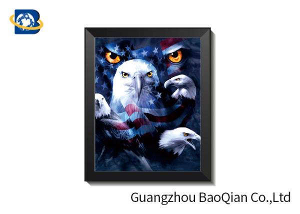 3d Wall Decor Picture With Tiger / Eagle , 3d Stereograph Printing
