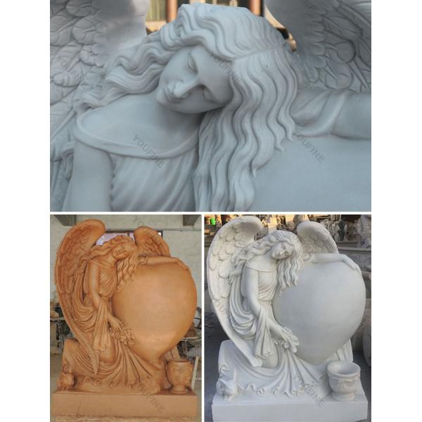 Marble Angel Statue Weeping Angel Tombstone for Cemetery