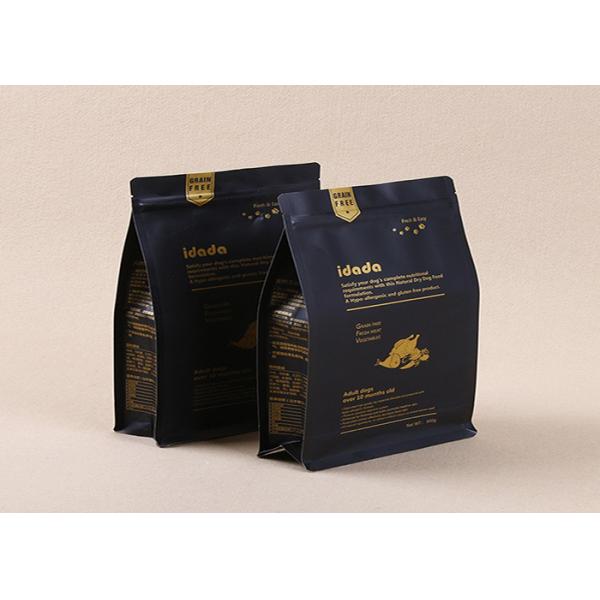 Stand Up Flat Bottom Aluminum Foil Packaging Bags Waterproof Tea / Coffee Packing