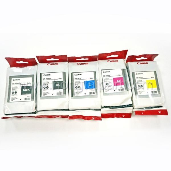 Tanque Canon PFI-102 MBK BK C Y PFI-104M IPF650 655 da tinta 750 755 760 765