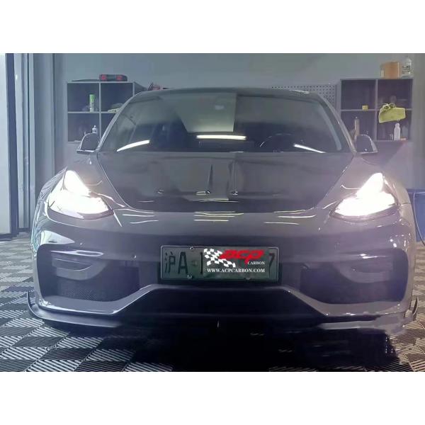 FPR 2019 Spoiler For Tesla Model 3 Body Kit 2022 ACP Style Front And Rear Bumper