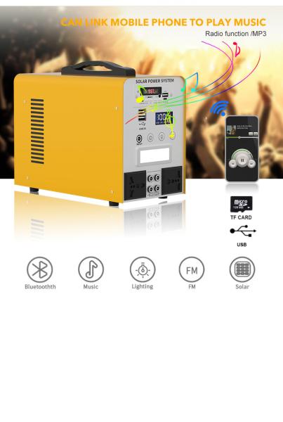 Factory Sales Outdoor Camping RV Fishing Travel Party Outdoor-Working Generator 84W Solar Portable Power Station