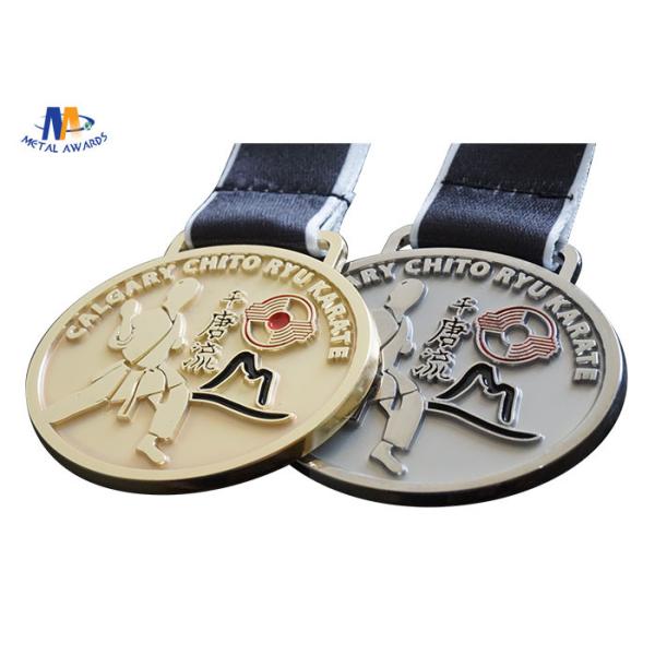 Zinc Alloy Custom Sports Medals For Club , Silver Plating Soft Enamel Medalhas