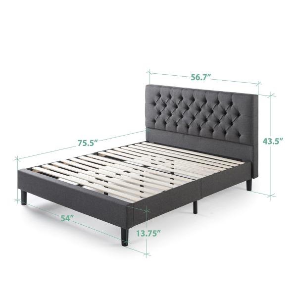 America Style Upholstered Platform Bed Cheap price Full Size High quality platform panel frame beds for Hotel Bedroom