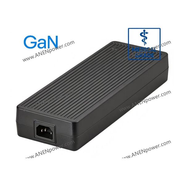 500W GaN Medical AC/DC Adapter, 24V 20.8A Output for Therapy Console