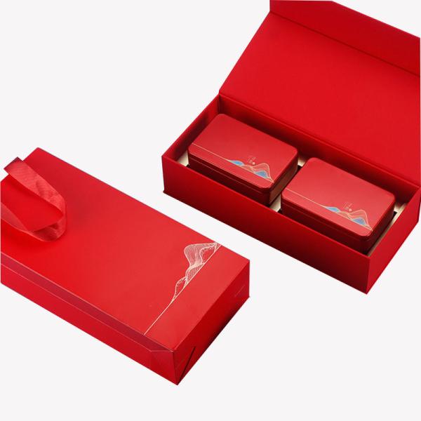 Conjunto de presentes de chá Embalagem Copo de café Lâmpada perfumada Mel Caixa-presente magnética Flip Open