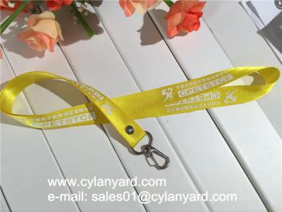 Riveted nylon neck strap with heavy duty metal clasp hook, riveted nylon lanyards