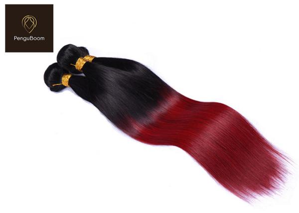 Straight 45.72cm 18 inch Ombre Colored Human Hair Bundles 1b Bug St